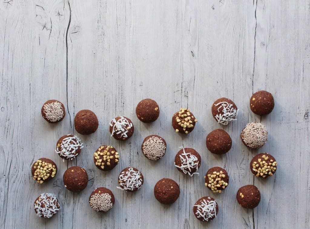 Vanilla and ginger protein bliss balls